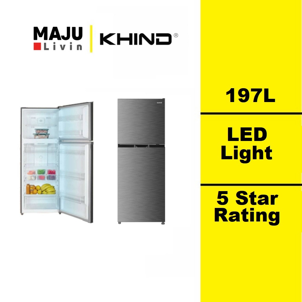 Khind Peti Sejuk - 2 Door Inverter Refrigerator (197L) RF205/Hitachi ...