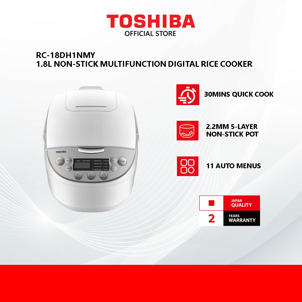 Toshiba RC-18DH1NMY 1.8L Non-Stick Multi-function Digital Rice Cooker / Periuk Nasi / 电饭锅