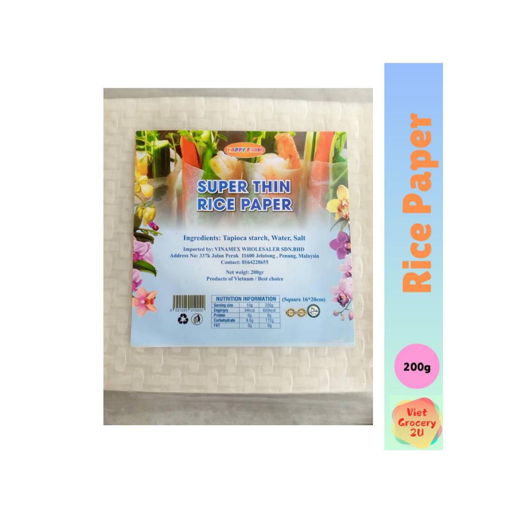 Halal Kulit Popia Segi Empat/Supper Thin Rice Halal Paper square / Bánh ...