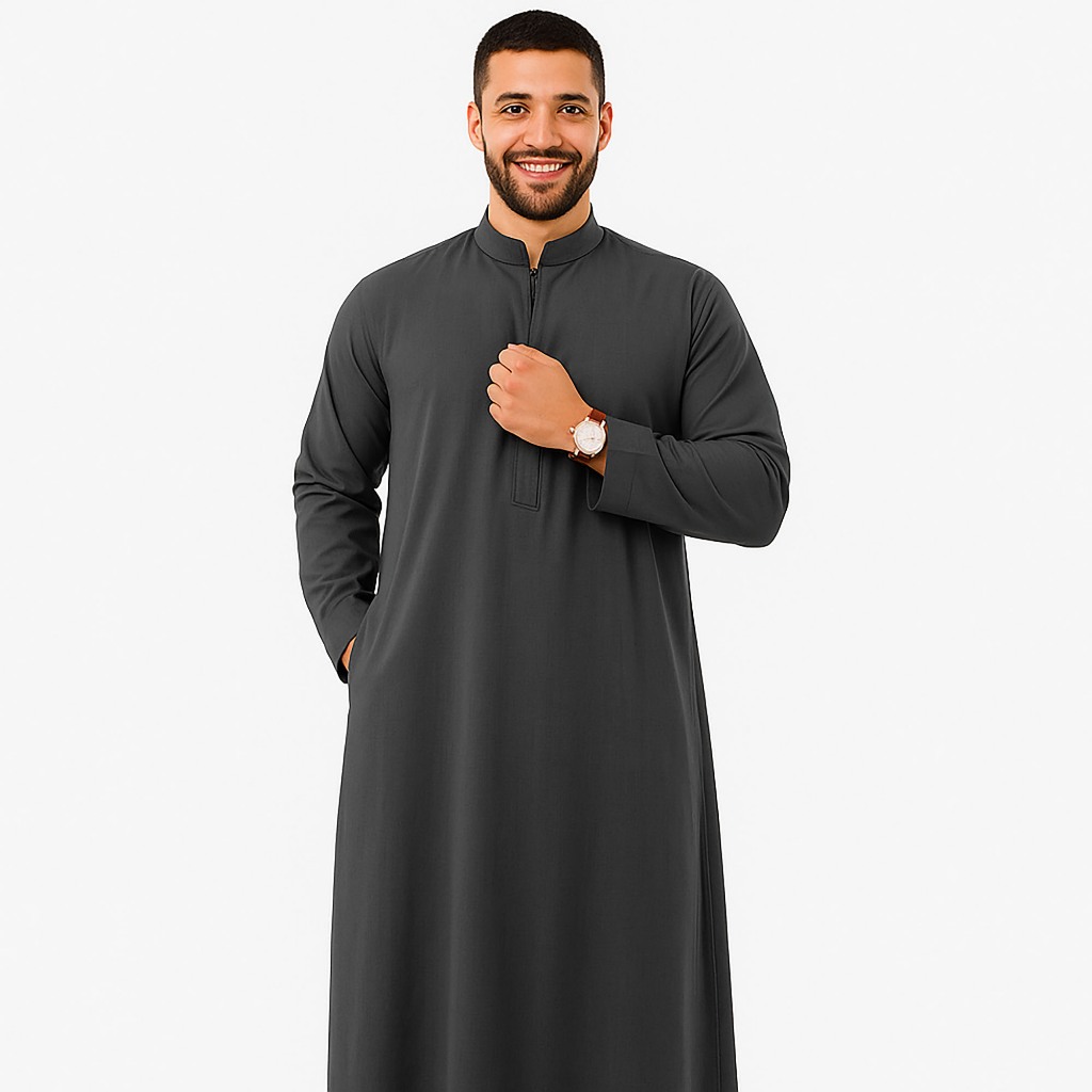 Jubah Tahfiz Lelaki Dewasa Zip Jubah Raya Berkolar Jubah Al Hafiz ...