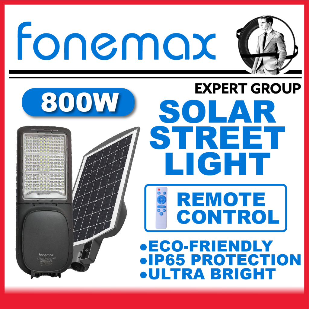 [LightExpert] Fonemax Dual Solar Panels Street Light 800W Outdoor ...