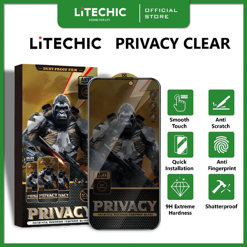 Tempered glass For IP 17 PRO PROMAX 16 15 14 13 12 11 PLUS MINI XR X XS MAX Privacy HD GLASS screen protector