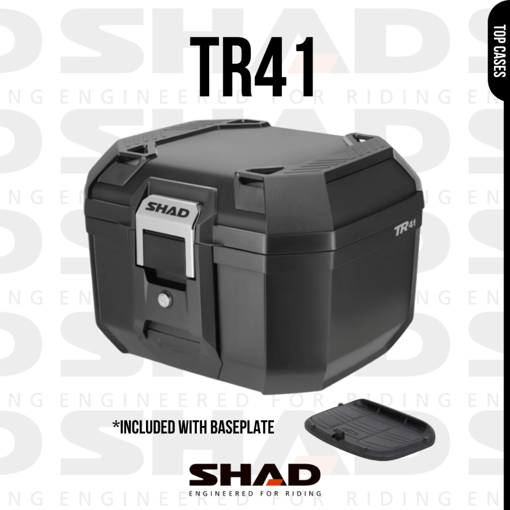 SHAD TR41 Black Top Case | Aluminium Top Case | Top Box | Motorcycle ...