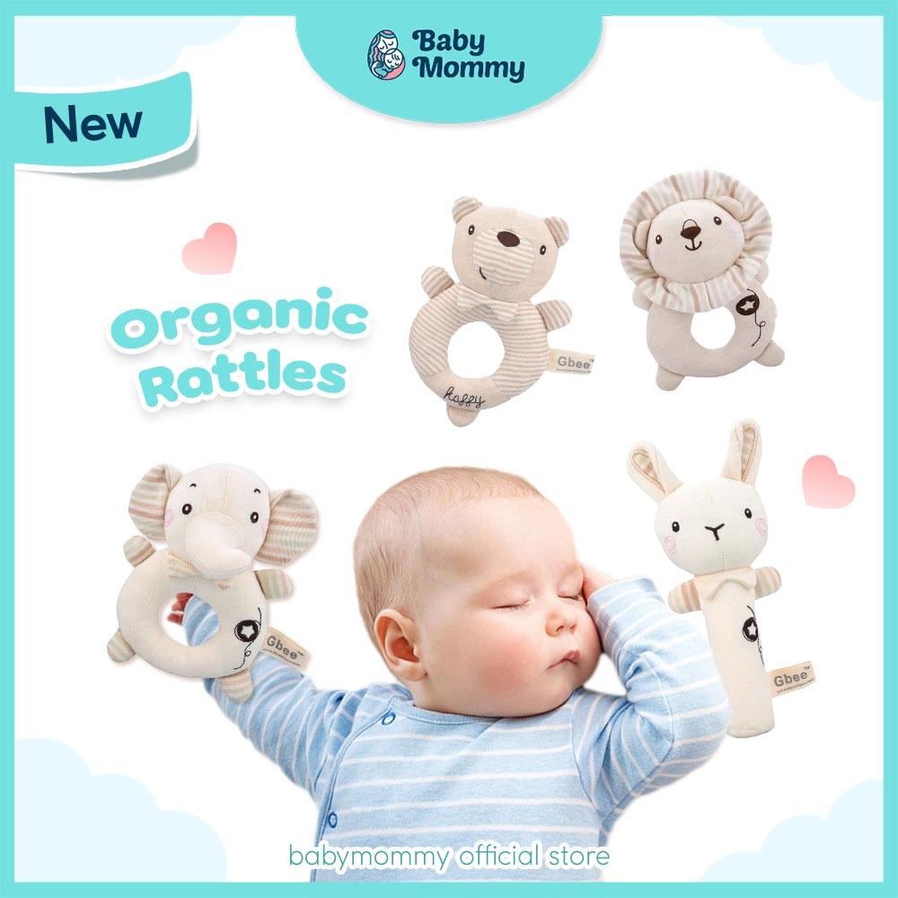 🇲🇾 ReadyStock GBEE 2pcs/set Baby Soft Squeeze Rattle Ring Bell Toys ...
