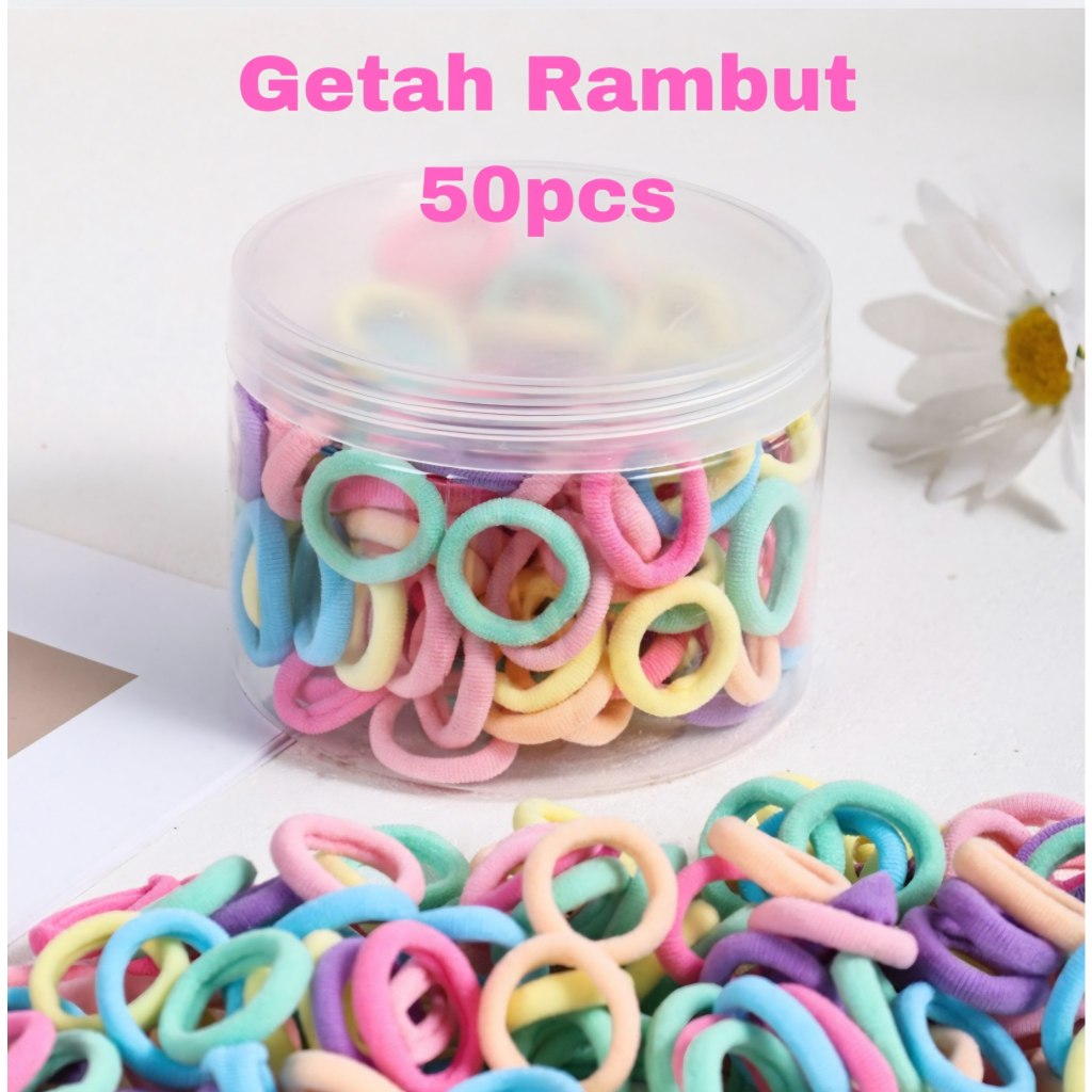 50 pcs Rubber Band Hair Getah Rambut Getah Rambut | Shopee Malaysia