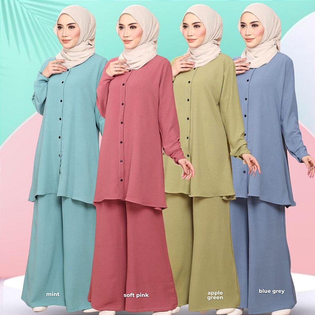 SUIT MUSLIMAH PREMIUM IRONLESS CUTTING LABUH | Shopee Malaysia