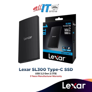 Lexar SL300 Type-C Portable 1TB SSD 1050MB/s read 1000MB/s1 write speeds