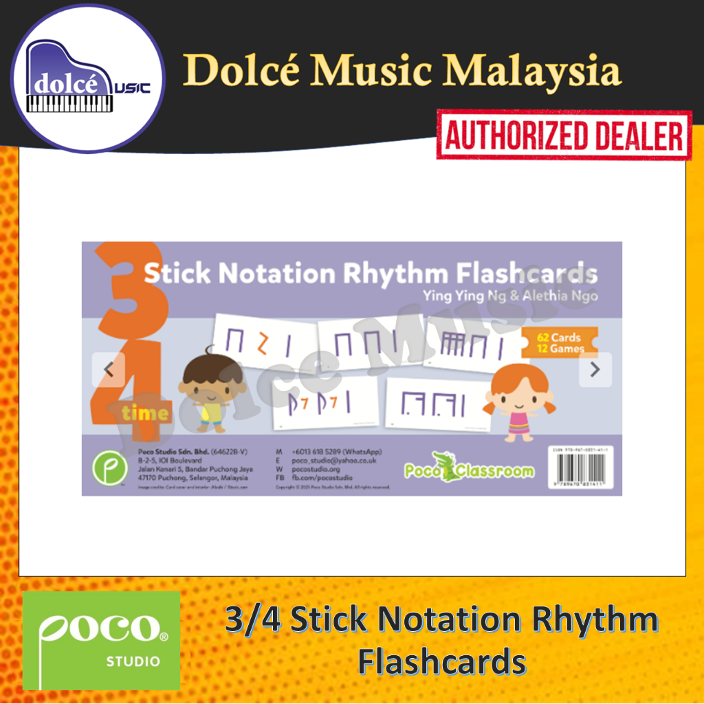 Poco - 3/4 Stick Notation Rhythm Flashcards | Shopee Malaysia