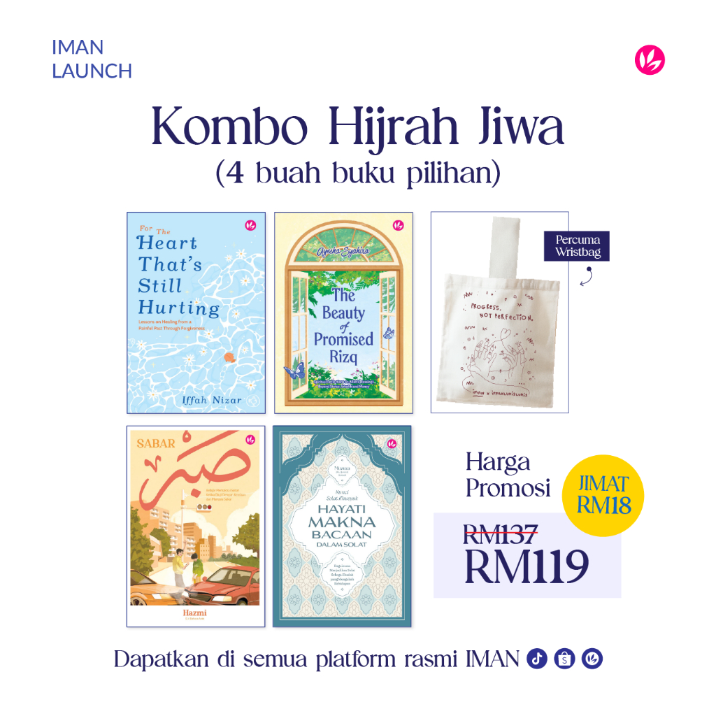 Kombo Hijrah Jiwa (Sabar + Solat + Rizq + Forgiveness) - PL Julai | Shopee Malaysia