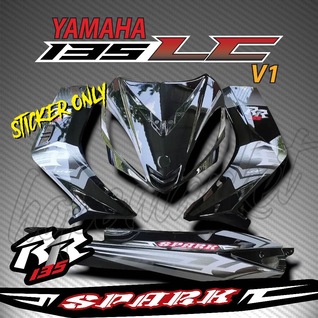 STRIPE MOTOR YAMAHA LC135 V1 SPARK RR THAI DESIGN (119) CUSTOM BODY ...