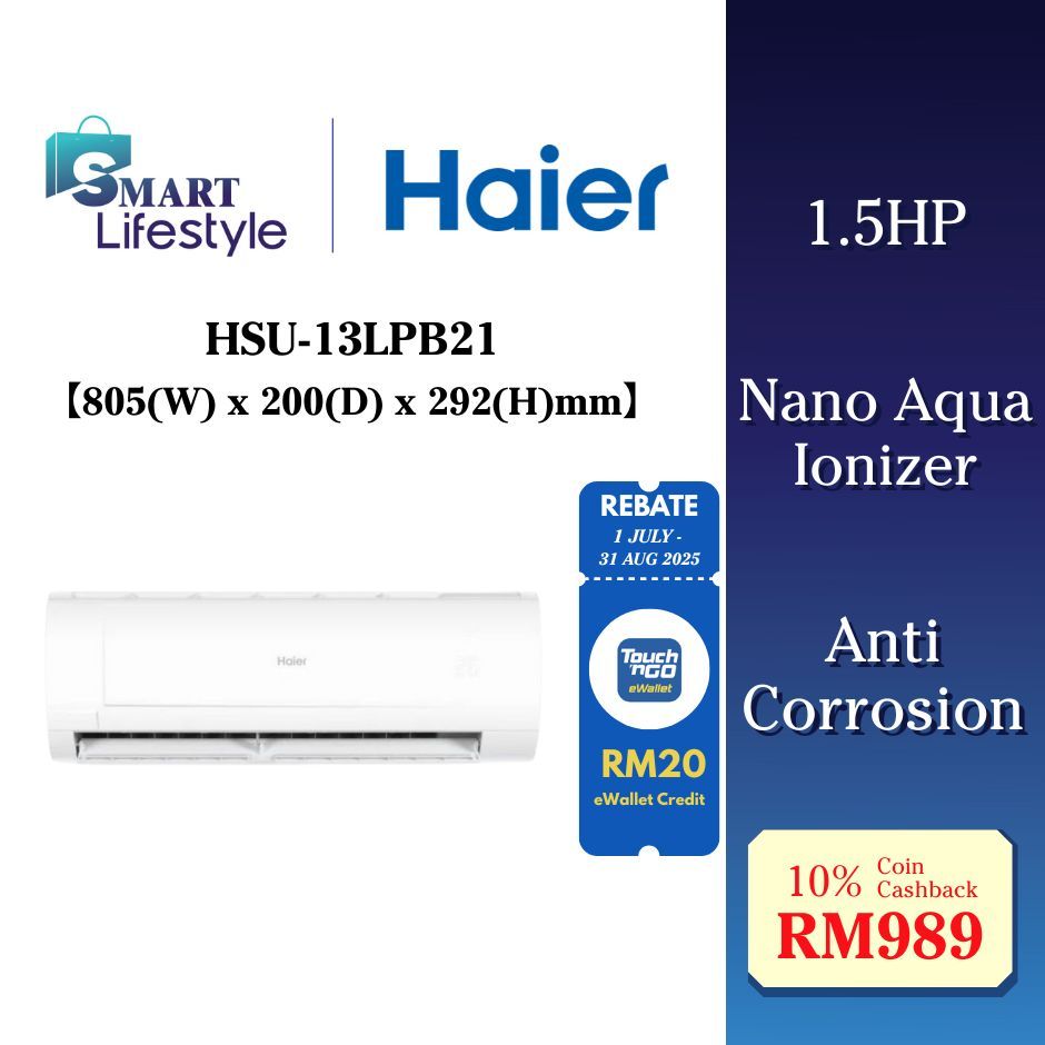 Haier R32 Non-Inverter Series Air Conditioner with Nano Ionizer (1.5HP ...
