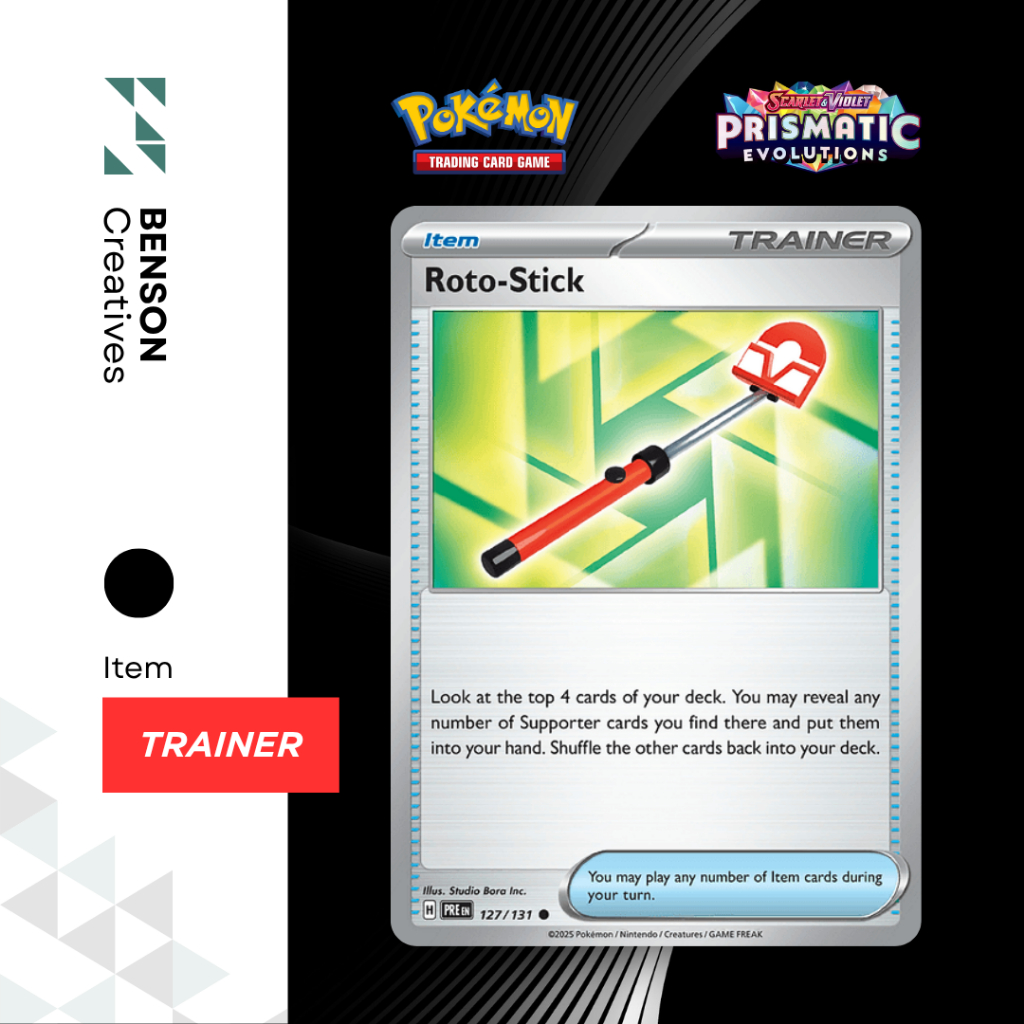 Roto-Stick | 127/131 | Trainer - Item [Prismatic Evolutions] Pokémon ...
