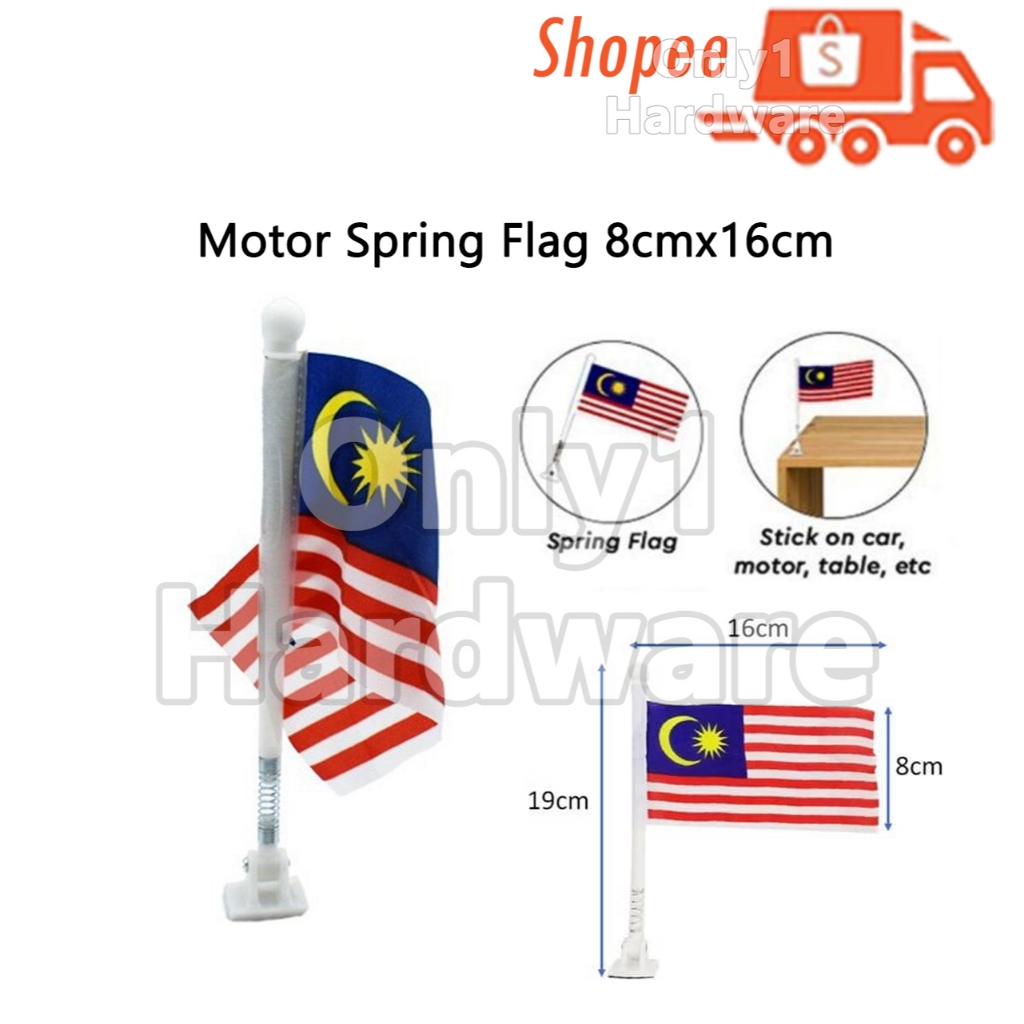MOTOR SPRING FLAG MALAYSIA CAR FLAG MALAYSIA HAND FLAG MALAYSIA BENDERA ...