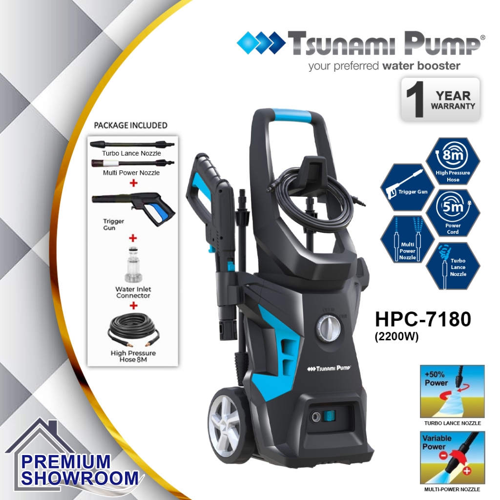 Tsunami Water Jet HPC7180 Light Industrial Cleaning High Pressure ...