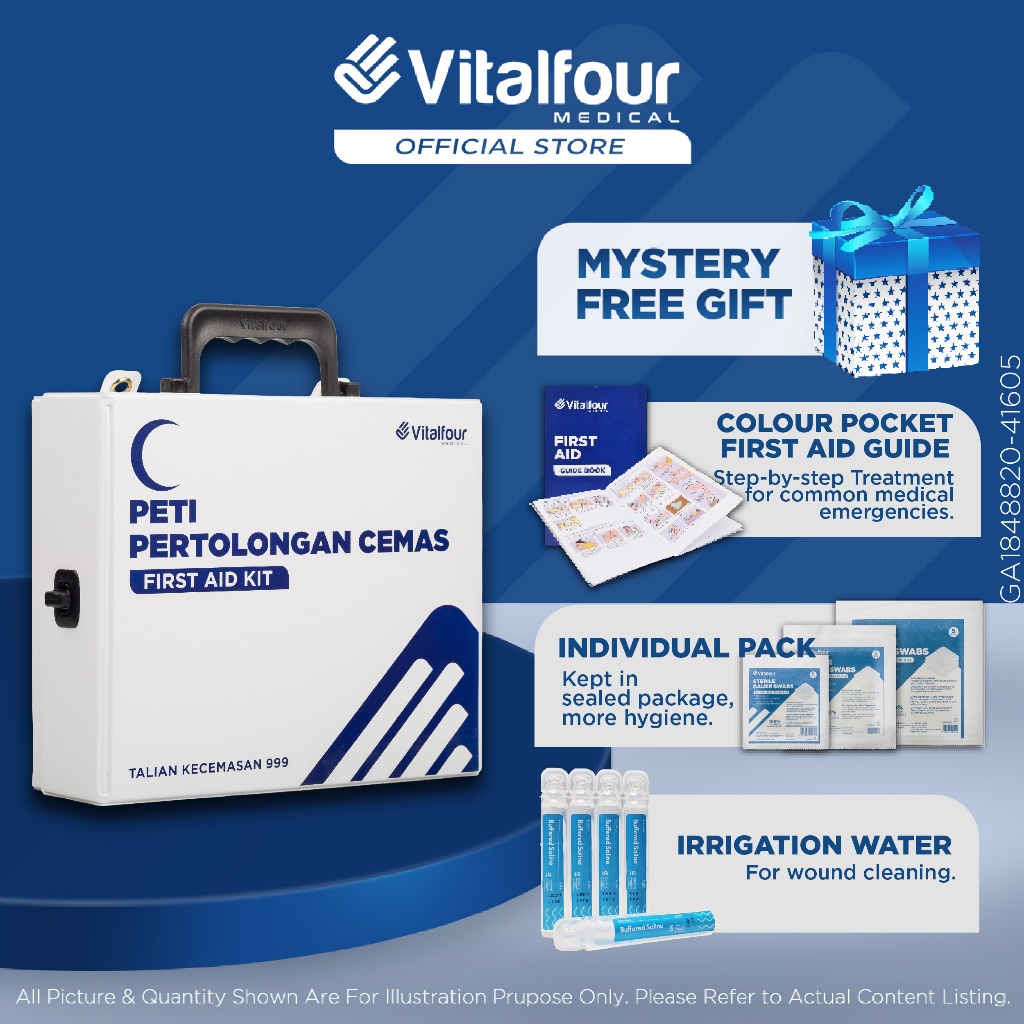 First Aid Kit Ultimate Large Vitalfour Peti Pertolongan Cemas Besar ...