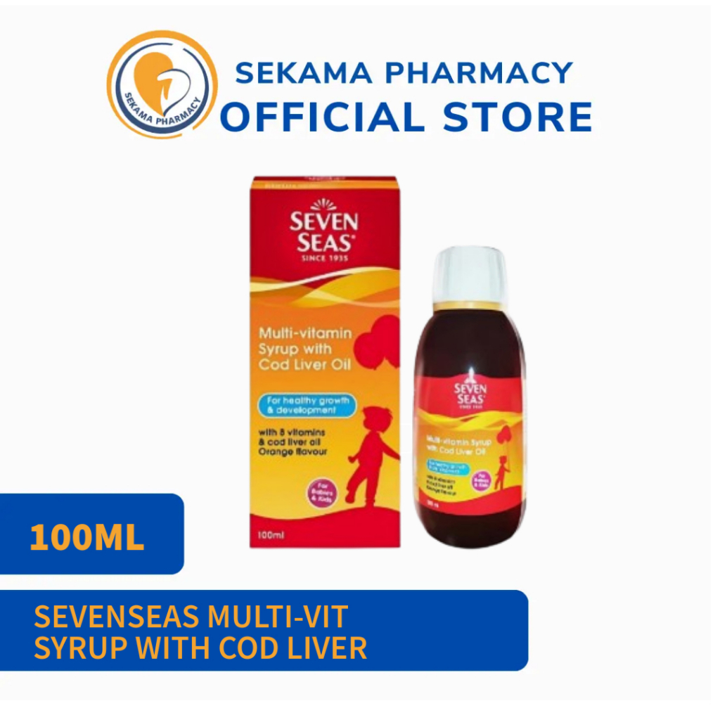 SEVENSEAS MULTI-VITAMIN SYRUP WITH COD LIVER OIL 100ML [EXP: 5/2027 ...