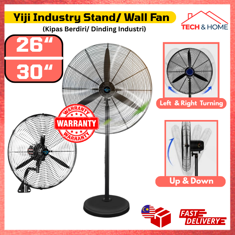 TechnHome 30 Inch Industry Fan Stand Fan Wall Fan Kipas Berdiri ...