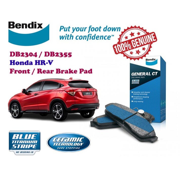 HONDA HRV HR-V BENDIX Front / Rear Disc Brake Rotor DB2304 / DB2355 ...
