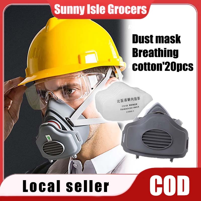 Dust Mask with High-Efficiency Filter - Silicone Half Mask untuk Habuk ...