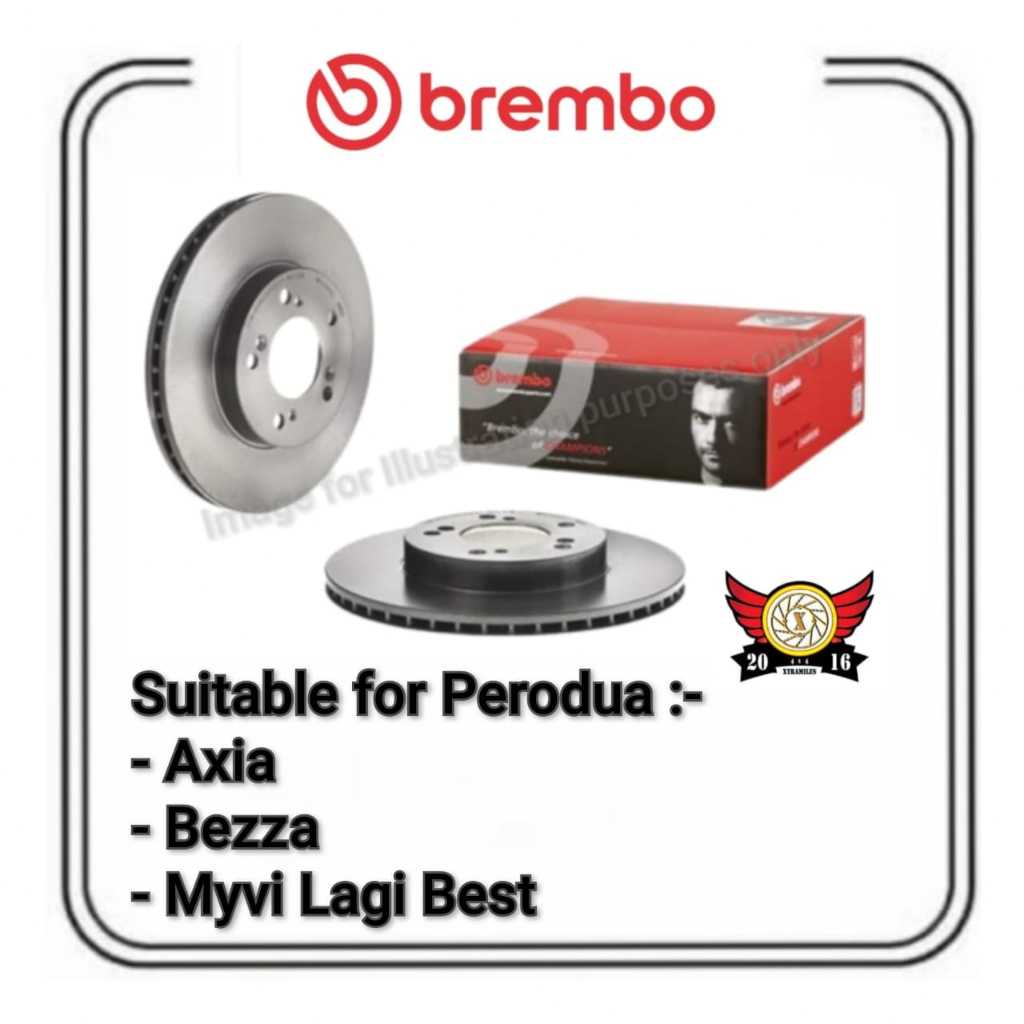 (100% GENUINE) Brembo Disc Rotor (Front) for Perodua Myvi Lagi Best ...