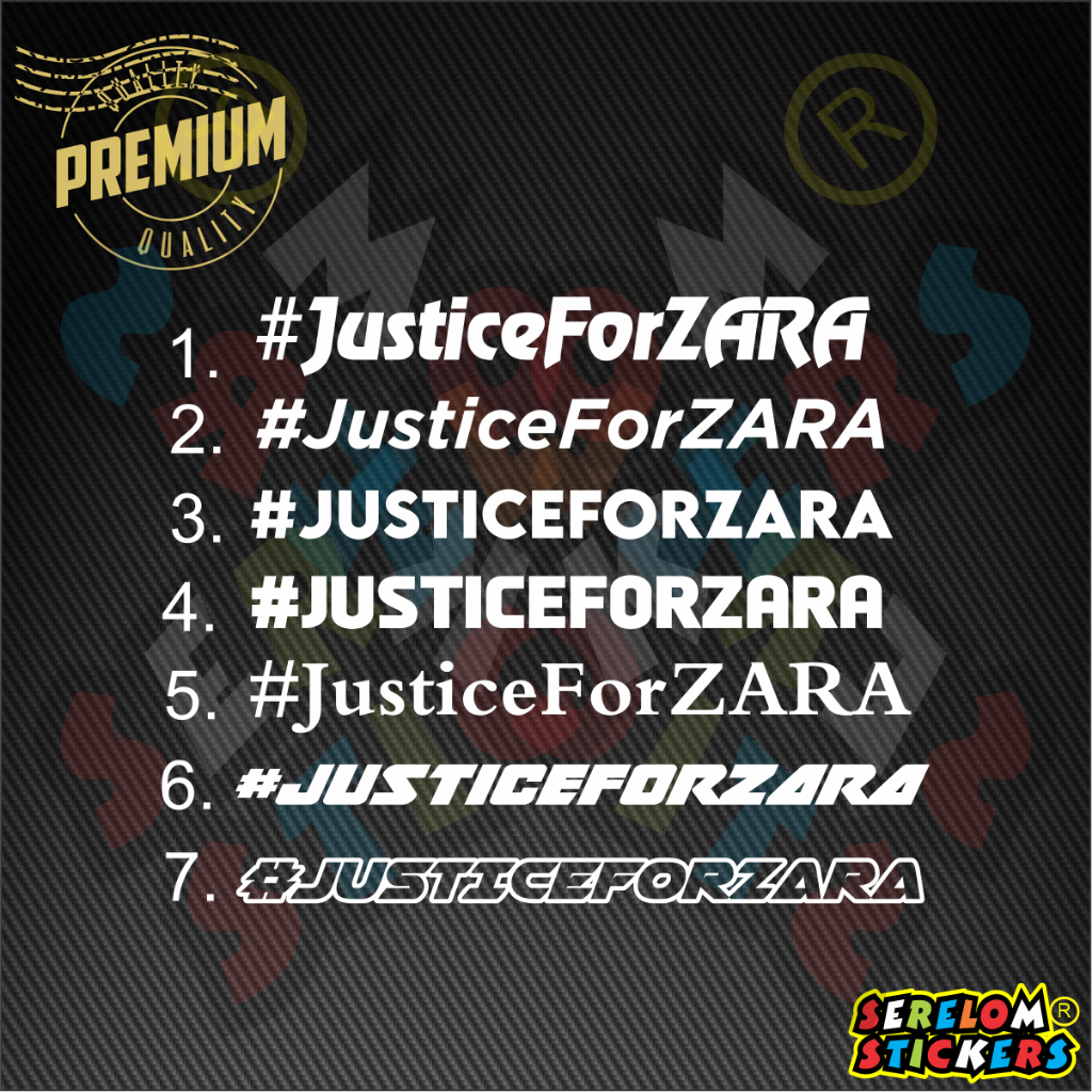 Sticker #Justice for ZARA Sticker die cut | Shopee Malaysia