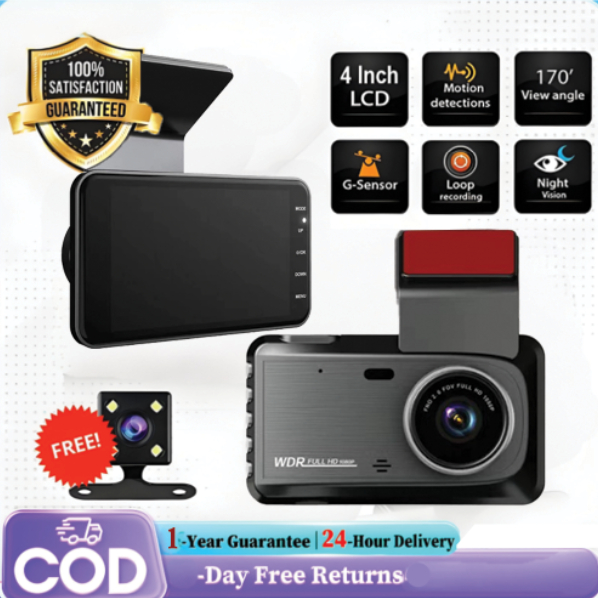 Car Dash Cam Dual Camera 1080P Full HD | ROADCAM R3 WiFi DVR Recorder ...