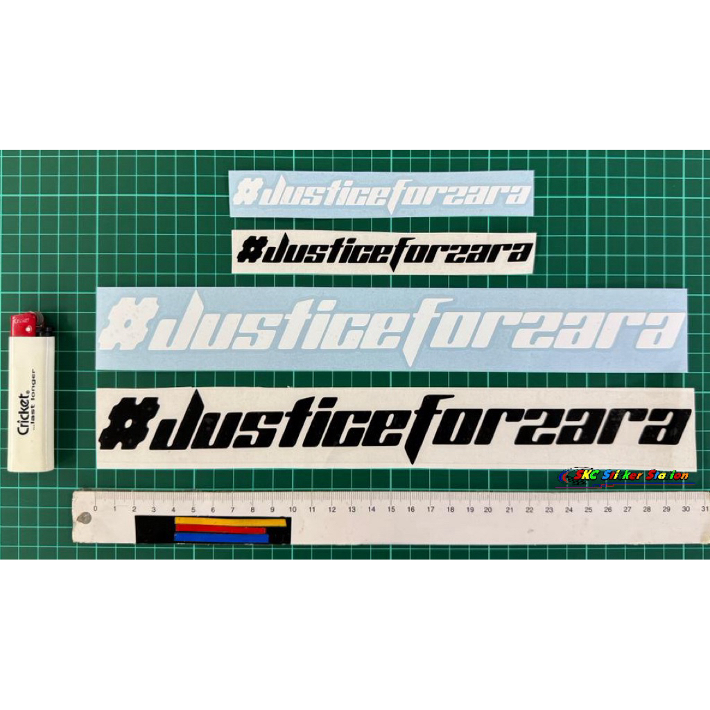 #Justice For Zara Sticker Cutting (White/Black) Sticker #justiceforzara ...