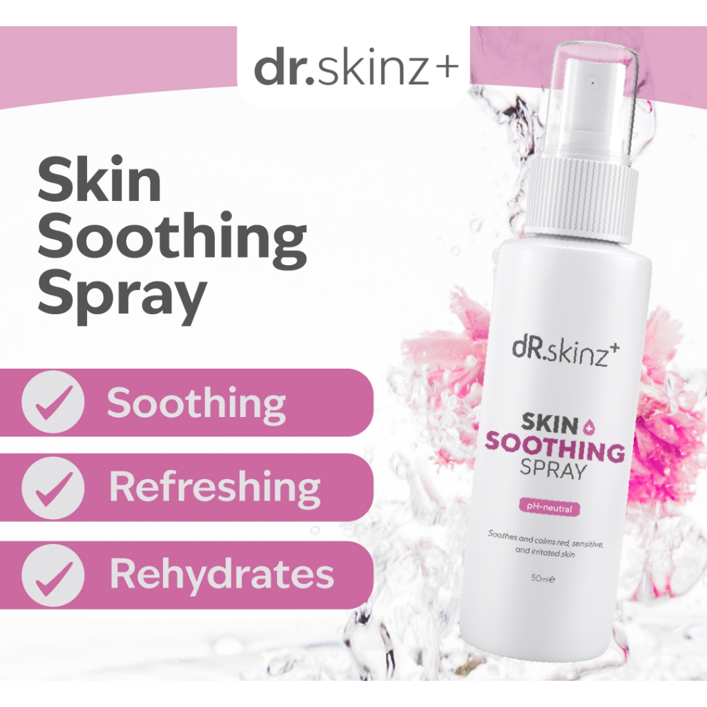 Dr. Skinz+ Skin Soothing Spray - Facial Spray Thermal Spring Water PH ...