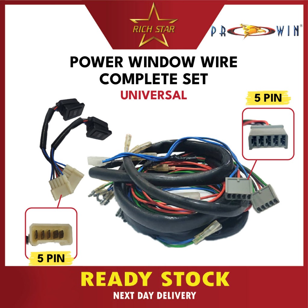 Universal 】Power Window Wiring Body Wire Harness Complete Set ...