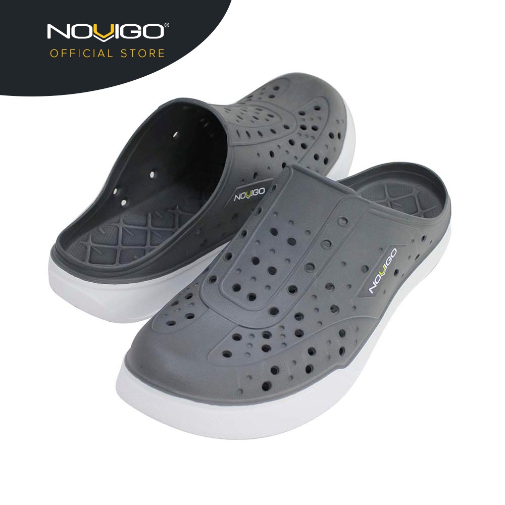 Novigo® Lugo Dual Density Unisex EVA Sandal (Pewter Grey/Cotton White ...