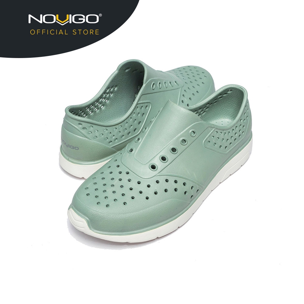 Novigo® Skye Dual Density Ladies EVA Sandal (Pistachio Green/Ivory ...