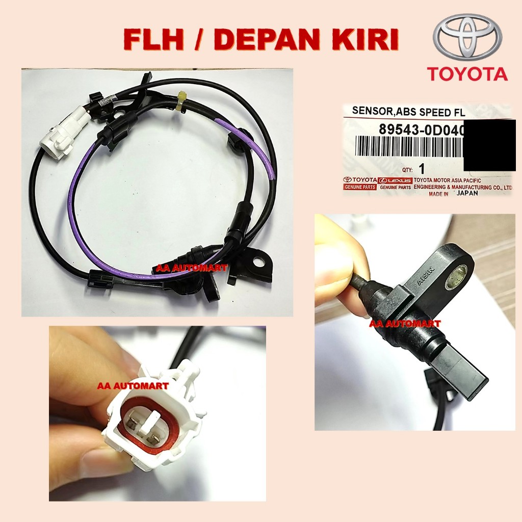 Aisin Bst-002 Abs Speed Sensor Circuit Toyota Yaris Rear