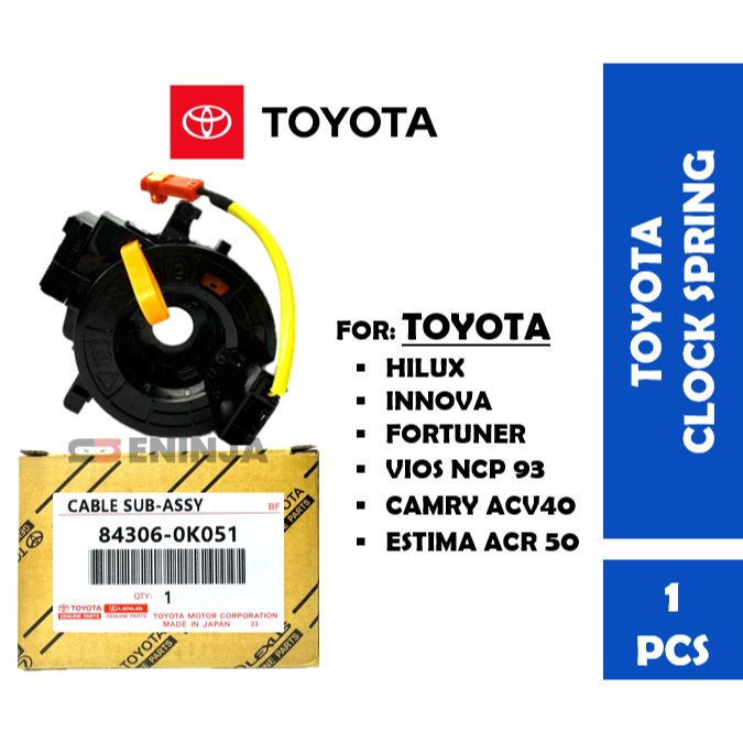 【100% ORIGINAL】TOYOTA Air Bag Clock Spring For Vios Ncp 93/ Hilux ...