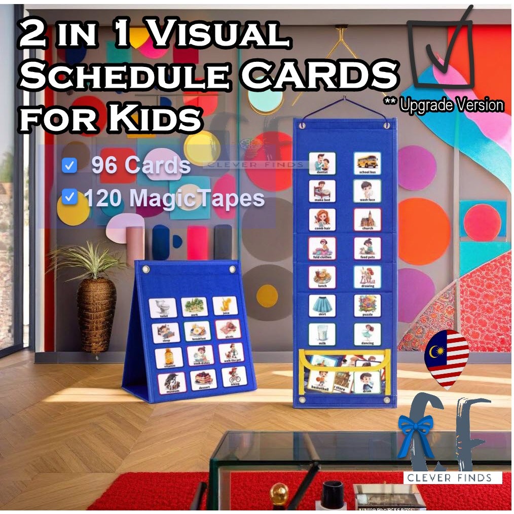 96 Cards Visual Schedule for Kid Education Montessori Event Cognition ...