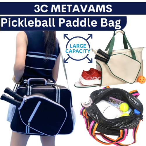Large Pickleball Paddle Bag Neoprene Tennis Racket Bag Handheld ...