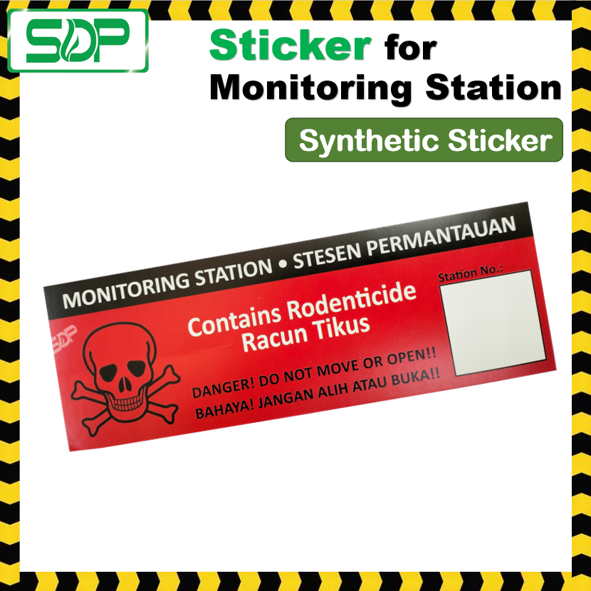 5pcs/10pcs Monitoring Station Stickers 153X52mm/Outdoor Rat Bait ...