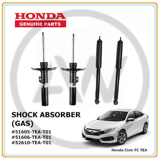 Honda Civic FC TEA 2016-2021 Front Rear Shock Absorber [1 Pair (LH+RH ...