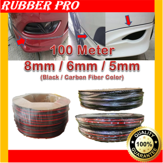100 Meter Bodykit Skirting Rubber Lining 8mm / 6mm / 5mm | Shopee Malaysia