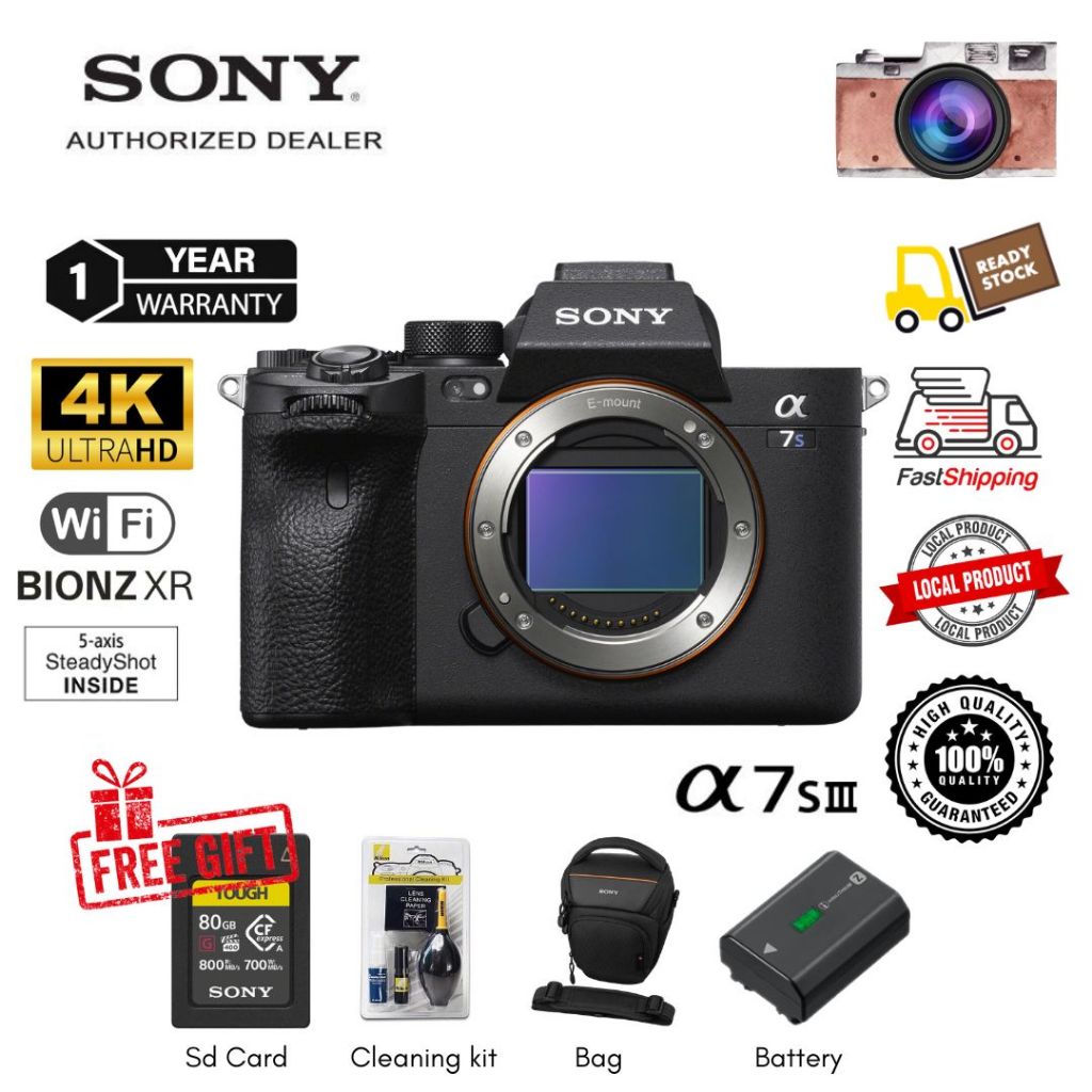 (Ready Stock) Sony a7S III Mirrorless Camera 4k120fps 5-Axis SteadyShot ...
