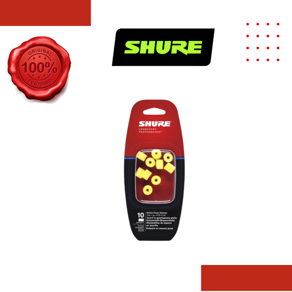 shure-eaylf1-10-yellow-foam-sleeves-5paires-shopee-malaysia