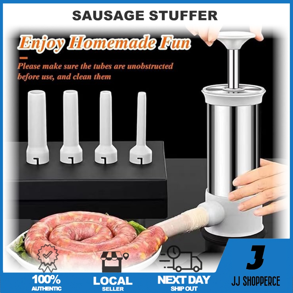 [MY] Manual Sausage Stuffer/ With 4 Different Sizes Stuffing Tubes