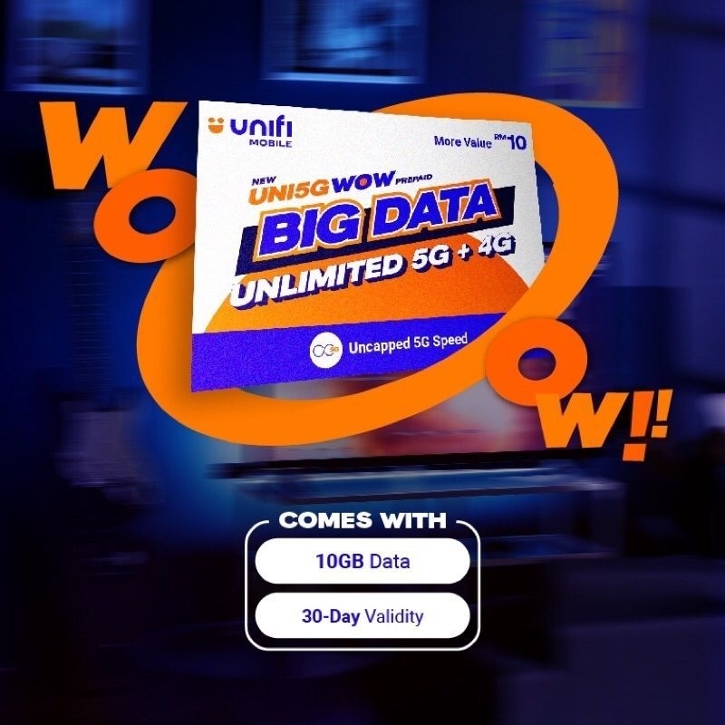 SIMKAD UNIFI PREPAID UNI5G UNLIMITED (SIM ONLY) | Shopee Malaysia