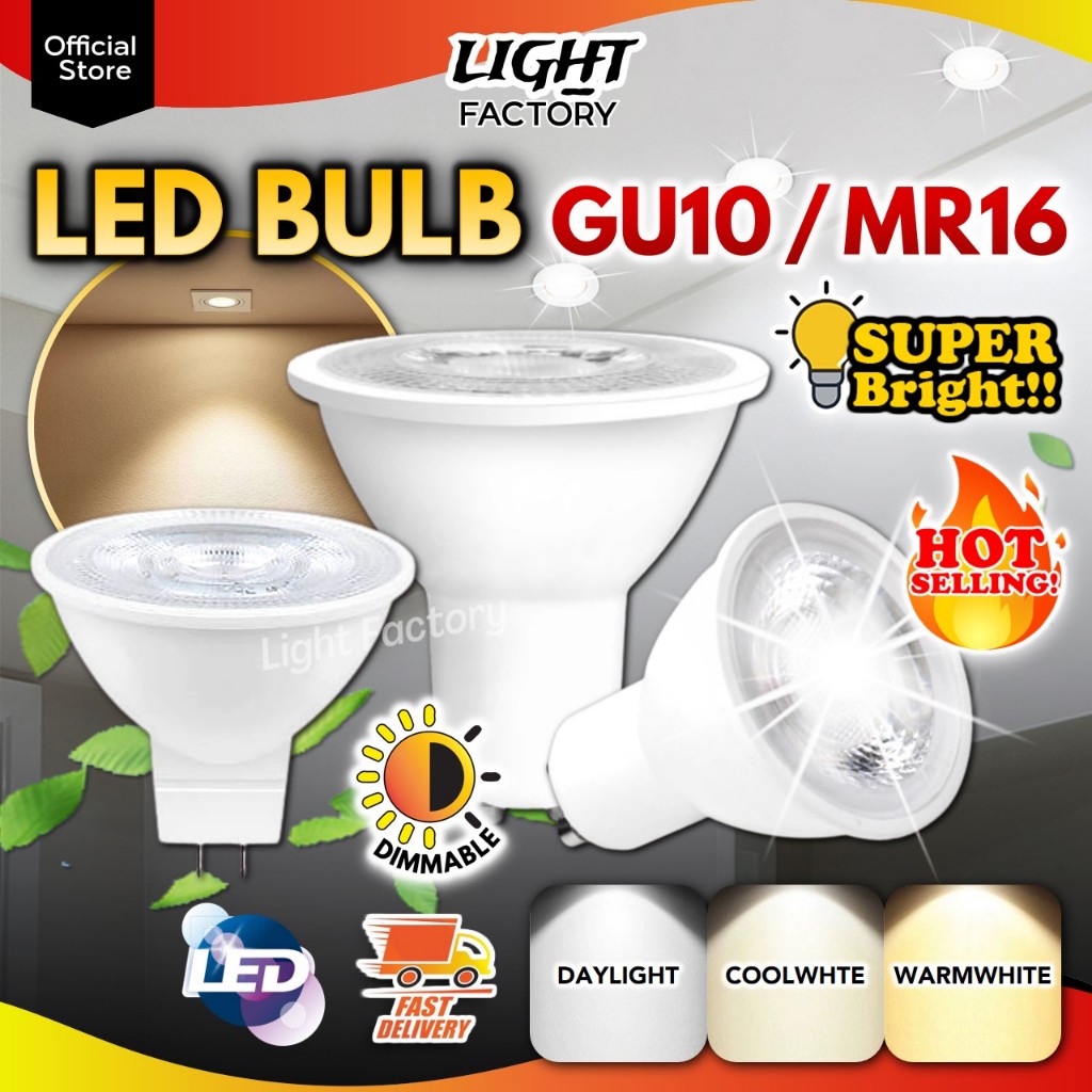 【2 YEARS WARRANTY】MR16 Bulb / GU10 LED Bulb 7W 10W Spotlight Eyeball ...