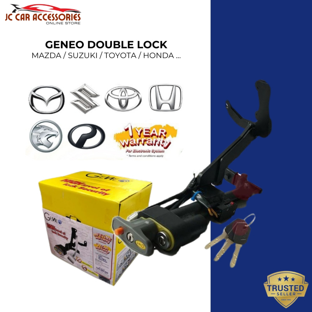 GENEO Double Brake Lock Safety Car Anti Theft Lock Security Foot