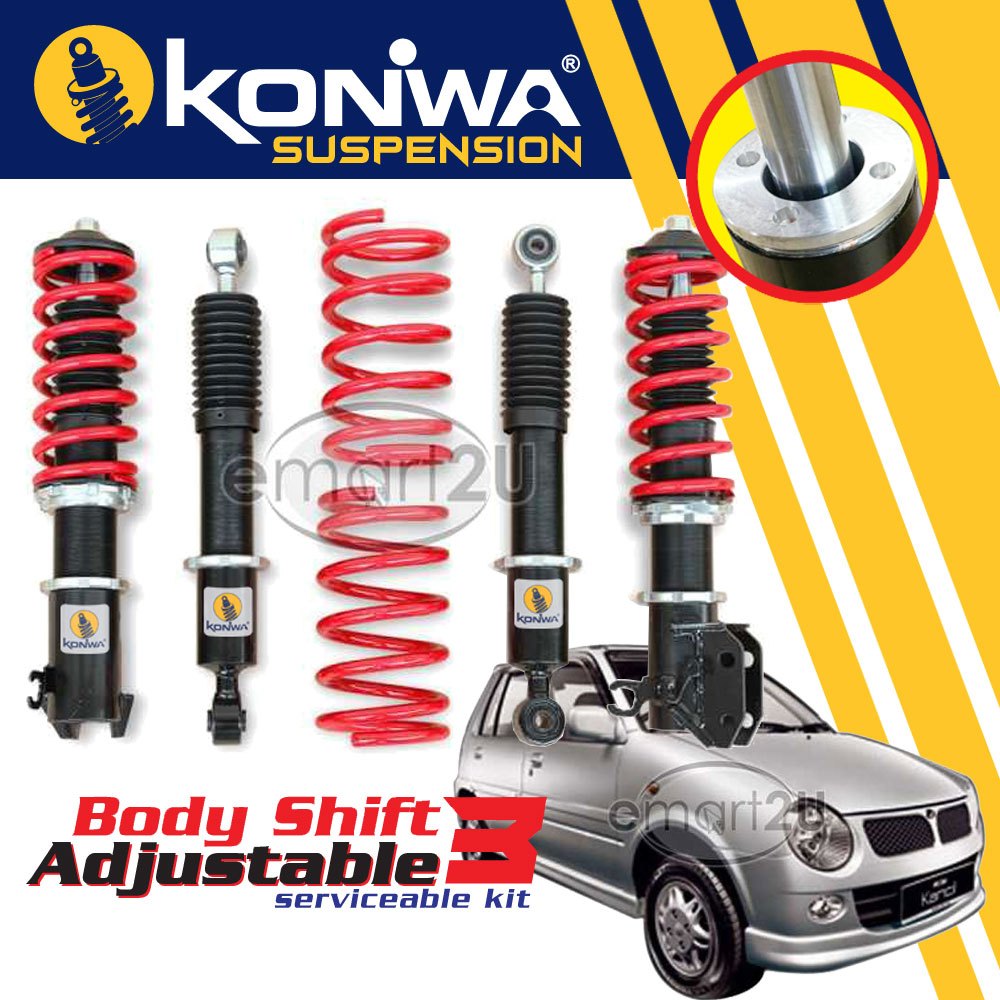 KONIWA ADJUSTABLE Perodua Kancil Hi-Low Body Shift Serviceable Absorber ...