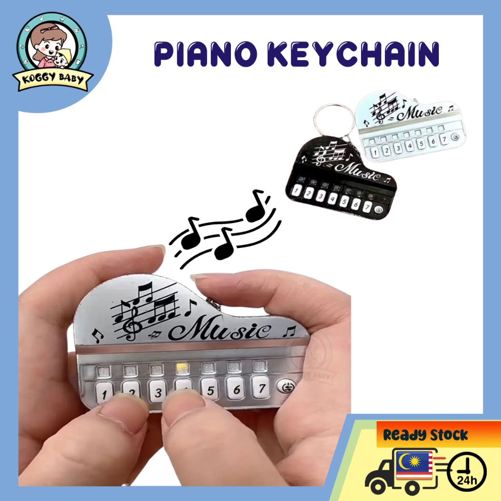KOGGY Piano Keychains Mini Toy Play Kids Pet Machine Keychain Mini Game ...