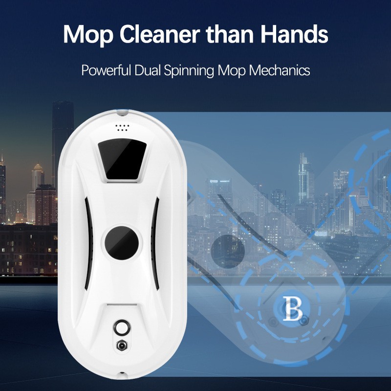 Windows Cleaner Robot with Auto Water Spray Window Glass Auto Cleaning