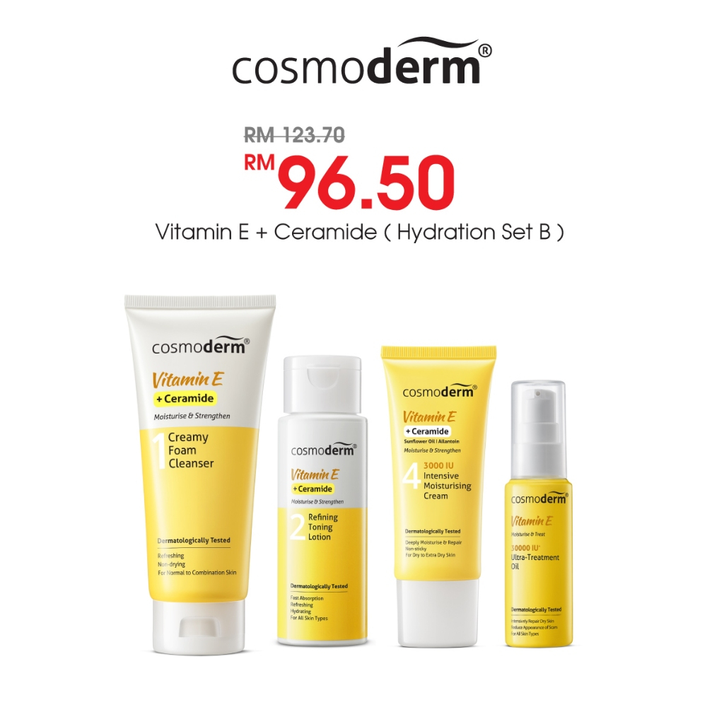 Cosmoderm Vitamin E + Ceramide (Hydration Set B) | Shopee Malaysia