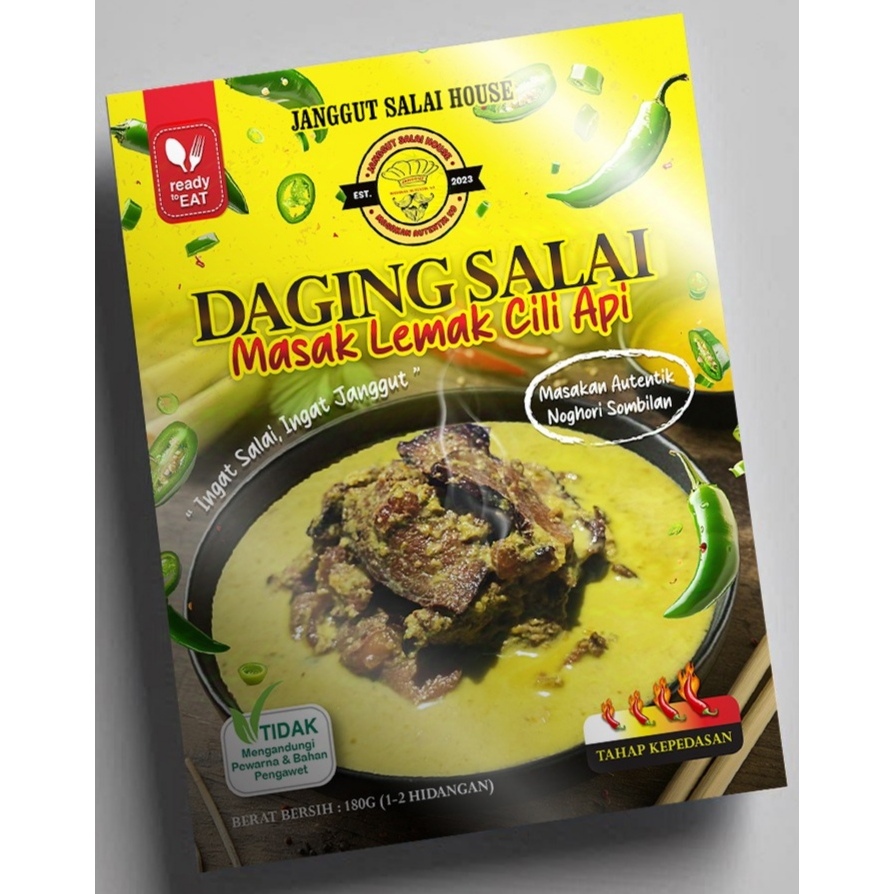 Daging Salai Masak Lemak Cili Api (180gram) Janggut Salai House ...