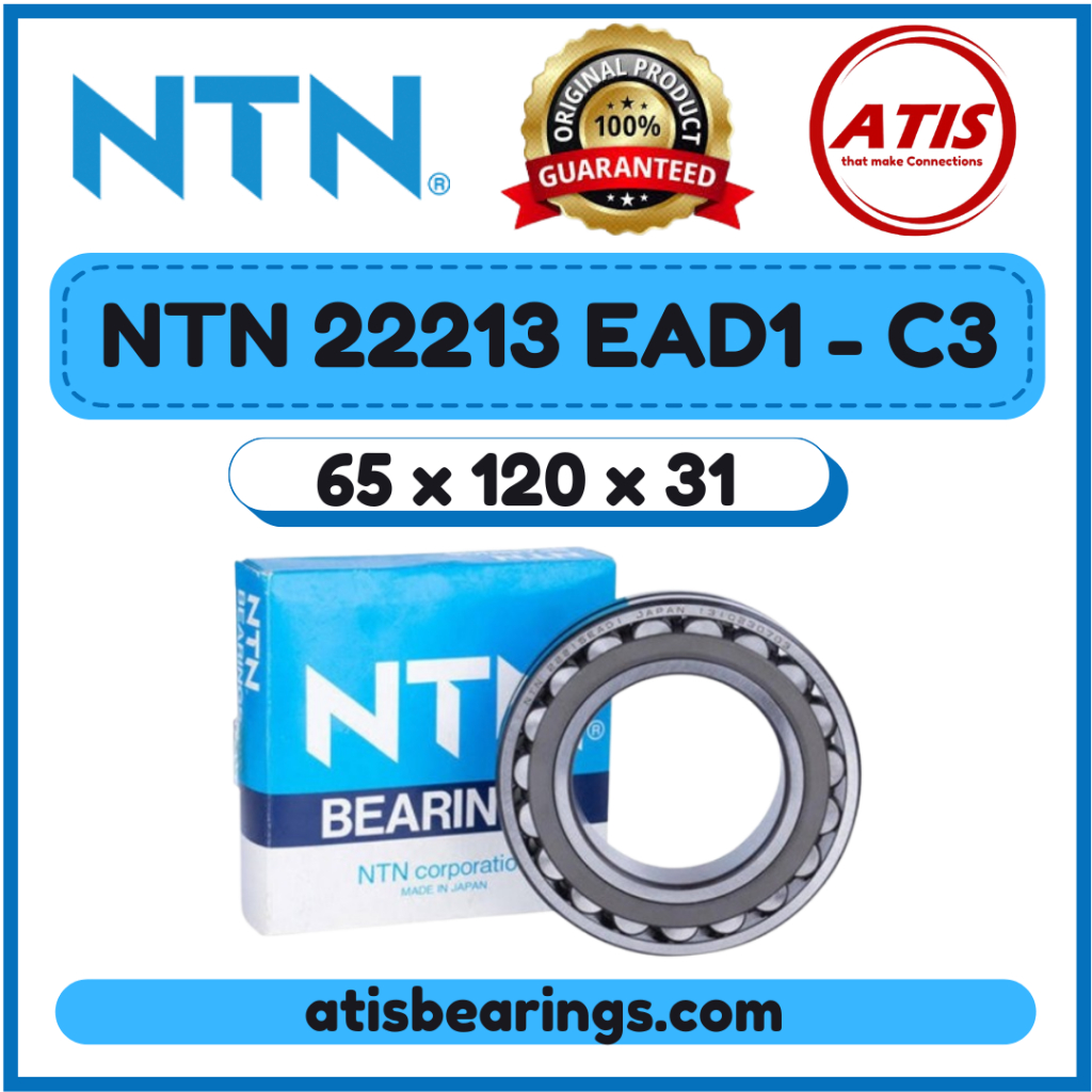 NTN 22213 EAD1 / EAKD1 C3 ( 65.00 x 120 x 31 ) 100% ORIGINAL Made In ...